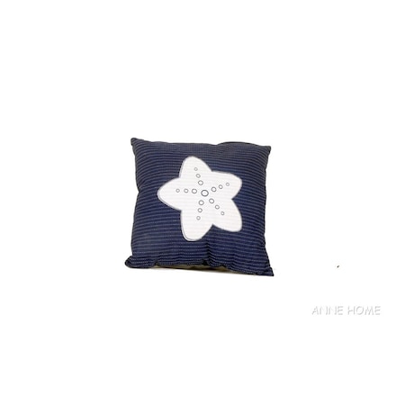 Blue Pillow, White Star